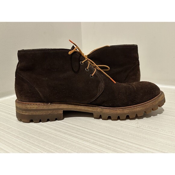 Barney’s New York Brown Suede Chukka Boots St Moritz Sole Made In Italy Size 9.5 main image 6